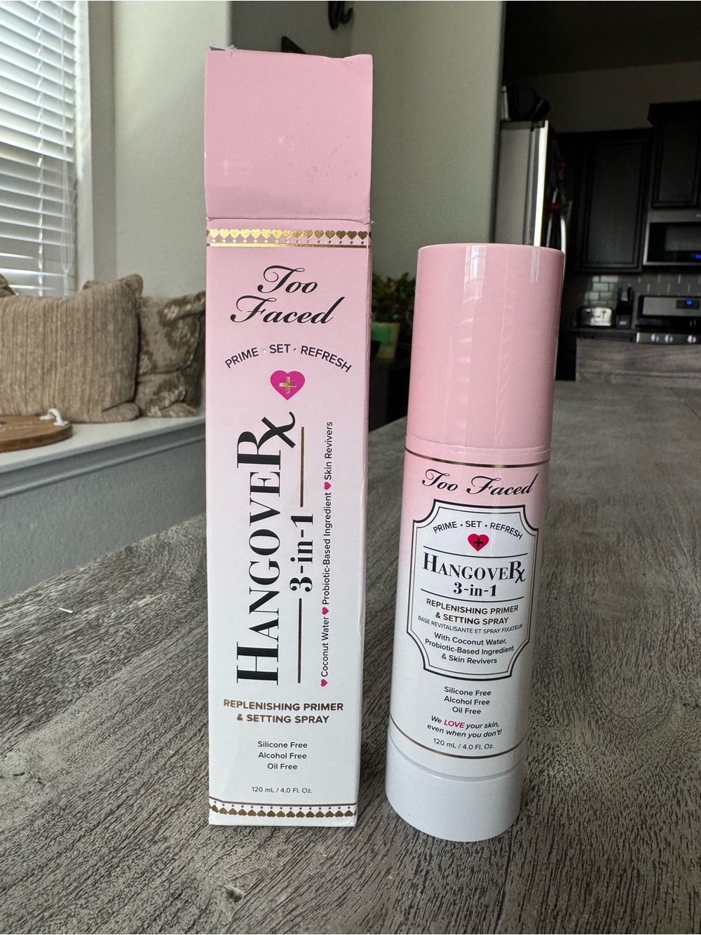 Too Faced Hangover Rx 3-in-1 Replenishing Primer & Setting Spray - Pink